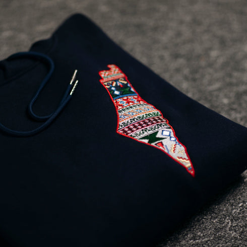 Hoodie - Palestine map embroidery